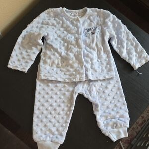 NWOT Le Top Light Blue Kids Pajama Set